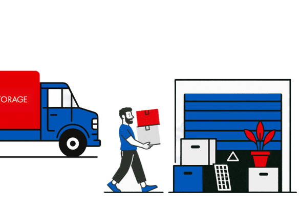 Moving and storage illustration