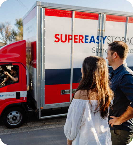 Team member loading a moving truck
